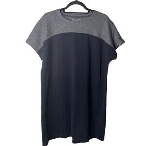 Under Armour Sweatshirt Short Sleeve Shirt Dress Womens Sz L Black Gray